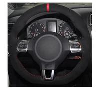 Per Golf 6 Per GTI MK6 Per Polo Per Scirocco R Per Passat Per CC 2010 Coprivolante Per Auto In Pelle Scamosciata Nera Coprivolante Auto(Rosso)