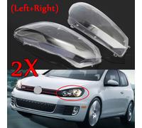 Per Golf MK6 6 GTI 2010-2014 Cover Guscio Vetro Copertura Faro Anteriore