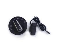 Per Golf Per MK5 MK6 Per Passat B6 B7 CC Per Touran Per Caddy Per Tiguan Chrome Faro Interruttore 5ND941431B Aggiungi Funzione Automatica Telecomando con Pulsante Al Volante(Set)