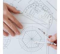 Per goniometro quadrato acrilico acrilico quadrato resistente per la misurazione professionale dell'angolo nelle scuole e nei centri di formazione