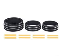 Per Grand For Cherokee 2014 2021 Alluminio Clima e Volume Knob Ring Cover Set, 3 Pezzi Accessori Interni