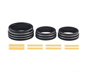 Per Grand For Cherokee 2014 2021 Alluminio Clima e Volume Knob Ring Cover Set, 3 Pezzi Accessori Interni