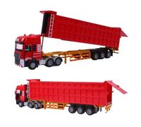 Per Grandi E Pesanti Semirimorchi Autocarri Con Cassone Ribaltabile Modelli In Lega Ornamenti Per Veicoli Grandi(Red)