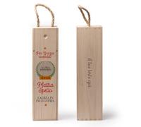 ''Per grazia ricevuta'' Portabottiglie di vino in Legno Personalizzato con nome per Laurea con manico in corda Idea regalo Laurea Laureata Dottore Dottoressa Proclamazione