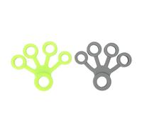 Per grigio verde, 2 pcs barella di dito in silicone portatile a cinque dita elastica con elevata elasticità 8,8 libbre per il chitarrista