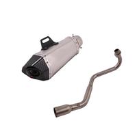 Per GROM Per MSX125 Per MSX 125 Per 2013-2021 Moto Di Scarico Fuga Modificare Il Completo In Fibra Carbonio Silenziatore DB Killer Moto Tubo Scarico(Argento)