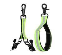 per guanti dei vigili del fuoco, 2 pezzi, supporto di sicurezza regolabile per cintura con bordo riflettente e gancio girevole, di trasporto sicuro per gli attacchi di salvataggio