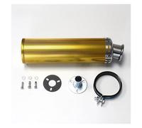 Per GY650 GY6125 Guida Da Corse Per Silenziatori Silenziatore 2 Tempi 88X300mm 50-250cc Tubo di scarico per motocicletta(D'oro)