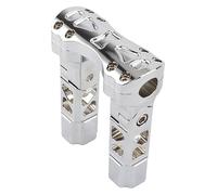 Per H&arley Per Spo&rtster 883 Per Softail Per Fat boy Per Dyna Riser Manubrio Pullback Da 25 Mm Morsetto Riser Regolabile Dritto Manubrio Riser Clamp(6.5inch Chrome)