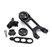 Per H11 H36 Supporto per computer integrato per manubrio bici da strada, staffa di estensione regolabile in lega di alluminio compatibile con Garmin-Bryton-CATEYE, nero