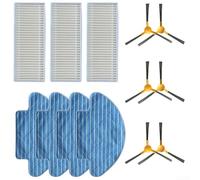 Per Haier T550W T560H e per Netbot per aspirapolvere S12 Edge, spazzole laterali di ricambio, panni e filtro per pulizia accurata di pavimenti e tappeti (A)