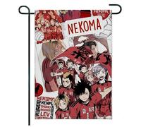 Per Haiky-uu!! Bandiera da giardino decorativa, Bandiera cortile rustica per spazio esterno casa, Perfetto per giardini e spazi verdi, autunnale(A3,70 * 100cm)