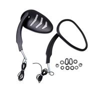 Per Har&ley Dyna FXDF 2008-2017 Low Rider EFI FXDLI 2004-2006 Moto Chrome Specchi Retrovisori Con Indicatori Di Direzione Vista Posteriore Specchio Laterale compatibili(Nero)