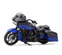 Per Harley Davidson 2018 2022 CVO Road Glide 1:18 Modello Di Motocicletta Di Simulazione Pressofusione Statica In Fabbrica Con Base Veicolo Da Collezione Regalo(Blue)