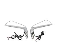 Per Harley Davidson Road Glide 1998-2013 Road King 1994-2014 Moto Falce Specchietto Retrovisore Laterale Con Acqua Che Scorre Indicatori Di Direzione Luce 8mm Specchietti(Nero)