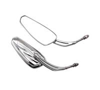 Per Harley Davidson Softail Standard FXST Glide Electra Road Custom Dyna Touring Motorcycle Flaming Chrome Black Side Mirrors(Chrome)