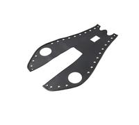 Per Harley Per Davidson Per modelli Road King FLHRC FLHR Copertura del pannello pad serbatoio carburante in pelle per moto Nero(With rivets)