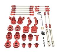 Per HB Per Toys R1001 R1002 R1003 1/10 Portale In Metallo Assale Scatola Ingranaggi Copertura Differenziale Supporto Assale Albero Trasmissione Collegamento RC Auto Parti Accessorio Per Auto RC(Red)