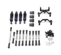 Per HengLong Per JJRC Per FeiYu Per WPL C14 C24 B14 B24 Ammortizzatore Idraulico In Metallo Tirante Servo Tirante Ricambi Per Auto RC Sostituzione Uso Parti Del Tirante Rc(Black)