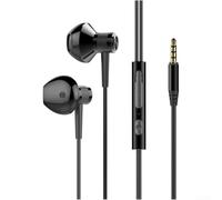 Per hifi Auricolari Metallo Costruire Profondo per bassi Suono per hifi (B) | Telecomando a tre pulsanti, riproduce tracce di pausa, rispondere alle chiamate, regolare il volume, funzionamento facile