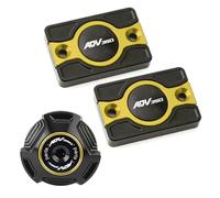 Per HONDA ADV350 Adv350 Adv 350 2020-2025 Coperchio Del Serbatoio Del Liquido Dei Freni Anteriori Per Moto In Alluminio Tappo Di Riempimento Dell'olio Motore Accessori(Gold Combo (3pcs))