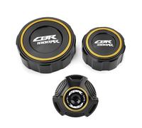 Per Honda CBR1000RR CBR 1000RR CBR 1000 RR 2004-2018 CNC Motociclo Coperchio Serbatoio Fluido Freni Anteriore E Posteriore Tappo Di Riempimento Olio Motore(Gold Combo (3pcs))