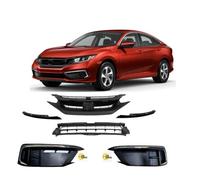 Per Honda Civic Sedan 2019-2021 Anteriore Superiore Inferiore A Griglia Nebbia