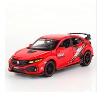 Per Honda Civic TYPE R Mugen RR 1 32 Modello Auto Lega Luce Sonora Tirare Indietro Decorazione Raccolta Regalo Giocattolo(Rosso)