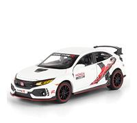 Per Honda Civic TYPE R Mugen RR 1 32 Modello Auto Lega Luce Sonora Tirare Indietro Decorazione Raccolta Regalo Giocattolo(White)
