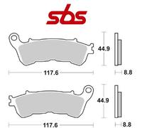 PER HONDA SH (NF0211/NF02A) 300 2007-2010 PASTIGLIA FRENO anteriore SBS 192MS
