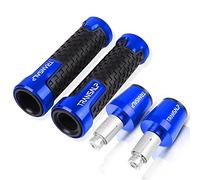 per Honda TRANSALP 600 650 700 XL700V XL 650 V1-V7 XL650V Moto Anti-Skid Manubrio Manopole in Gomma Manubrio estremità Tappo Spina 7/8 ''22mm con Logo (Colore : Blu)