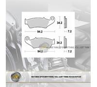 PER HONDA TRX R 450 DAL 2004 AL 2014 COPPIA PASTIGLIE FRENO ANTERIORI BRAKING SE