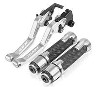 per Honda XADV750 XADV 750 X-ADV 750 2017-2023 Moto Breve Freno Frizione Leve Manopole Manubrio estremità Accessori CNC con Logo (Colore : Argento)