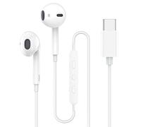 Per HONOR Pad 10, auricolari stereo in-ear stereo Hi-Fi digitali con cavo, cuffie USB C con controllo del volume (bianco)