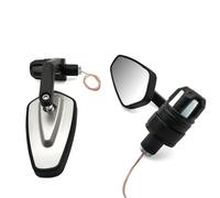 Per Hor&net 250 CB 600F CBF600 CBR600F CB919 VTX1300 22mm Vista Posteriore Del Motociclo Maniglia Bar End Specchi Specchietto Laterale Indicatori Di Direzione compatibili(Argento)