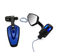 Per Hor&net 250 CB 600F CBF600 CBR600F CB919 VTX1300 22mm Vista Posteriore Del Motociclo Maniglia Bar End Specchi Specchietto Laterale Indicatori Di Direzione compatibili(Blu)