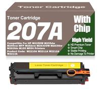 Per HP Cartuccia toner 207A 207X W2210A W2211A W2212A W2213A compatibile Per HP M225DW M255dw M255nw MFP M282nw M283CDW M283fdw M283fdn M155 M554,Yellow-207A