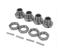 Per HSP 1/8 4 Pezzi Viti Esagonali Per Ruote Giunto In Alluminio 17 Mm Kit Di Accessori Per L'aggiornamento Parti Per Pista Per Auto RC Parti Modificate Rc(Gray)