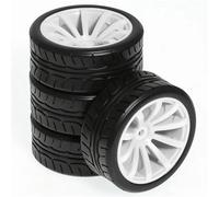 Per Hsp 94123-94122 Per Hpi Cs Xis 1/10 Rc Auto Pneumatici In Gomma 4 Pezzi 65 Millimetri Cerchione Pneumatico Su Per Strada Aggiornamento Parti Decorazione RC Componenti