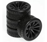 Per Hsp 94123-94122 Per Hpi Cs Xis 1/10 Rc Auto Pneumatici In Gomma 4 Pezzi 65 Millimetri Cerchione Pneumatico Su Per Strada Aggiornamento Parti Decorazione RC Componenti