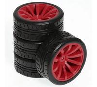 Per Hsp 94123-94122 Per Hpi Cs Xis 1/10 Rc Auto Pneumatici In Gomma 4 Pezzi 65 Millimetri Cerchione Pneumatico Su Per Strada Aggiornamento Parti Decorazione RC Componenti