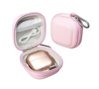 Per Huawei FreeClip 2, custodia da viaggio rigida in EVA per auricolari, astuccio portatile antiurto a doppio scomparto，Rosa