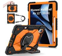 Per Huawei Matepad Air12 12X 2024 Custodia in silicone resistente agli urti 360 ° Staffa per impugnatura con cinghia rotante Shell C3