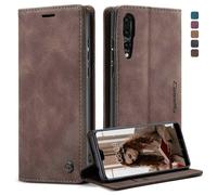 Per Huawei P20 Pro Caseme 013 Series Custodia in pelle comoda con scheda di inserimento semplice, marrone