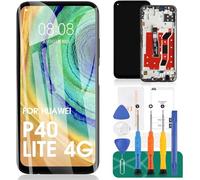 Per Huawei P40 lite 4G Schermo di Ricambio Per Huawei P40 lite 4G 2020 Display LCD Per Huawei P40 lite 4G Digitizer Assembly JNY-L21A Kit di Riparazione Con Telaio (Nero)