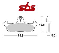 PER HUSQVARNA TC (8AE05) 610 1991-1991 PASTIGLIA FRENO ANTERIORE SBS 608HF MESC