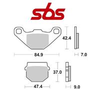 PER HYOSUNG SD Sense E1 50 2000-2004 PASTIGLIA FRENO anteriore SBS 101HF MESCOL