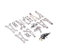 Per Hyper Go 16207 16208 16209 16210 H16 1/16 Kit Collegamento Dello Sterzo Oscillante Bracci Inferiori Anteriori In Metallo Mozzi Posteriori Parti Auto RC Parti Di Auto Rc(Silver)