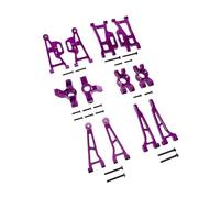 Per Hyper Go Per Mjx 14210-09 H14BM 1/14 Tazza Di Sterzo In Metallo Bracci Sospensione Anteriori Posteriori Superiori Inferiori Set Ricambi Auto RC Sostituzione Rc Sterzo Tazza(Purple)