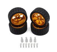 Per Hyper Go Per MJX 14301 14303 1/14 Telecomando Mozzo Ruota Metallo Pneumatico Connettore Rc Auto Aggiornamento Parti Sostituzione Uso Accessori Dedicati Rc(Yellow)